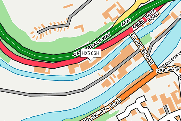 HX5 0SH map - OS OpenMap – Local (Ordnance Survey)