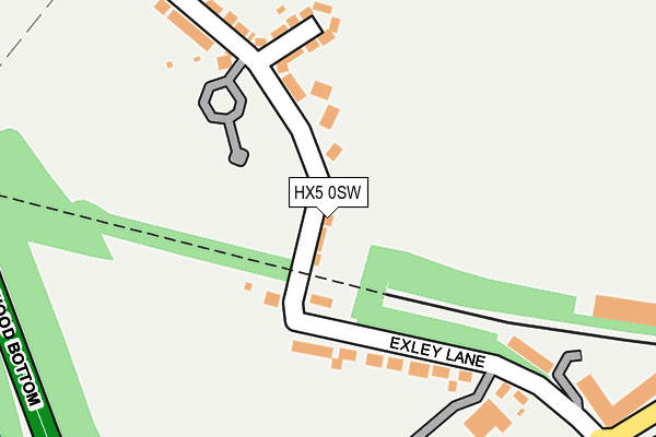 HX5 0SW map - OS OpenMap – Local (Ordnance Survey)
