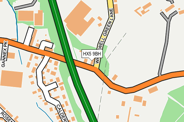 HX5 9BH map - OS OpenMap – Local (Ordnance Survey)