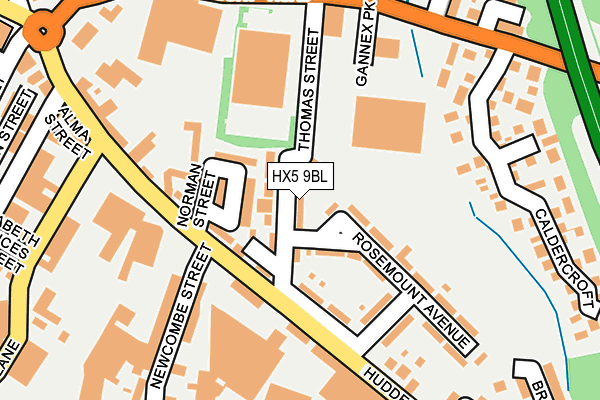 HX5 9BL map - OS OpenMap – Local (Ordnance Survey)