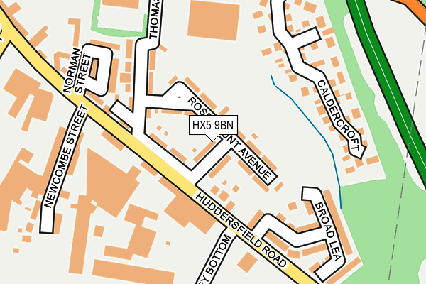 HX5 9BN map - OS OpenMap – Local (Ordnance Survey)