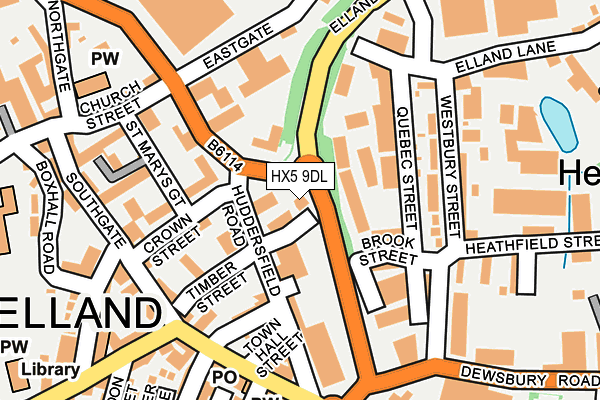 HX5 9DL map - OS OpenMap – Local (Ordnance Survey)