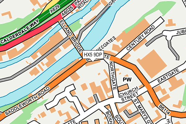 HX5 9DP map - OS OpenMap – Local (Ordnance Survey)