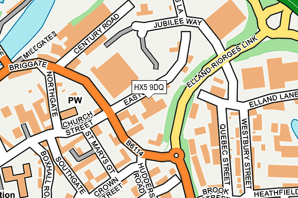HX5 9DQ map - OS OpenMap – Local (Ordnance Survey)