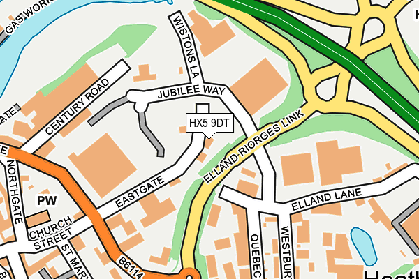 HX5 9DT map - OS OpenMap – Local (Ordnance Survey)