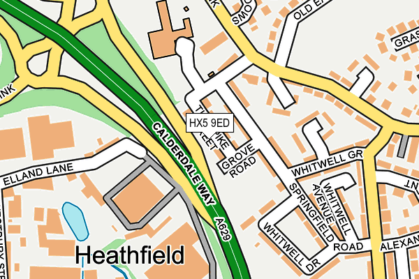 HX5 9ED map - OS OpenMap – Local (Ordnance Survey)