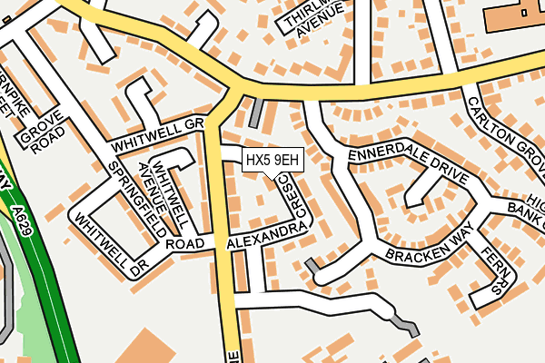 HX5 9EH map - OS OpenMap – Local (Ordnance Survey)