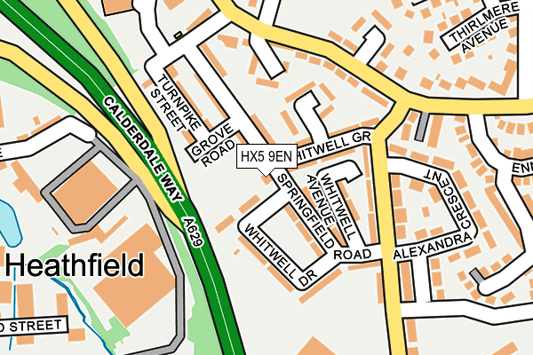 HX5 9EN map - OS OpenMap – Local (Ordnance Survey)