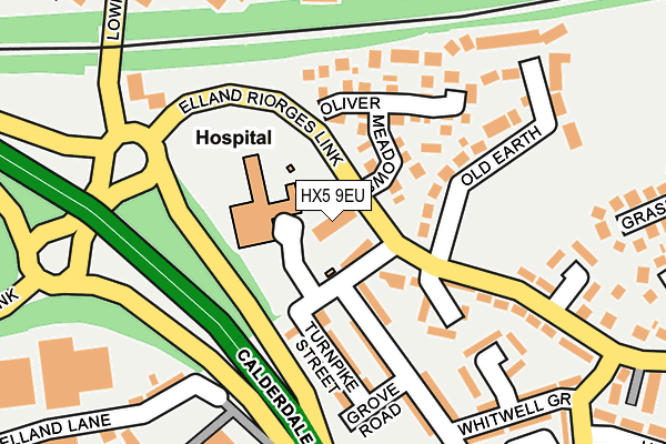 HX5 9EU map - OS OpenMap – Local (Ordnance Survey)