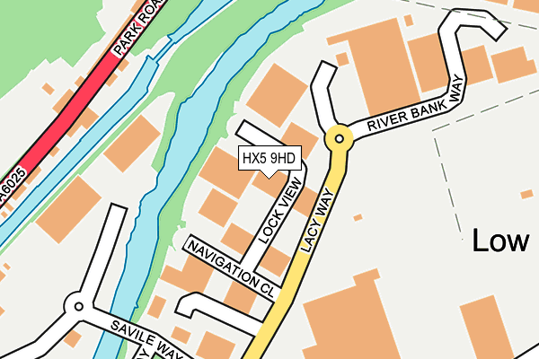 HX5 9HD map - OS OpenMap – Local (Ordnance Survey)