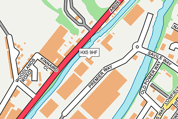 HX5 9HF map - OS OpenMap – Local (Ordnance Survey)