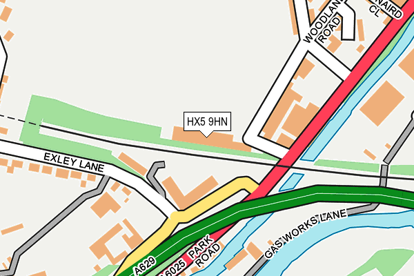 HX5 9HN map - OS OpenMap – Local (Ordnance Survey)