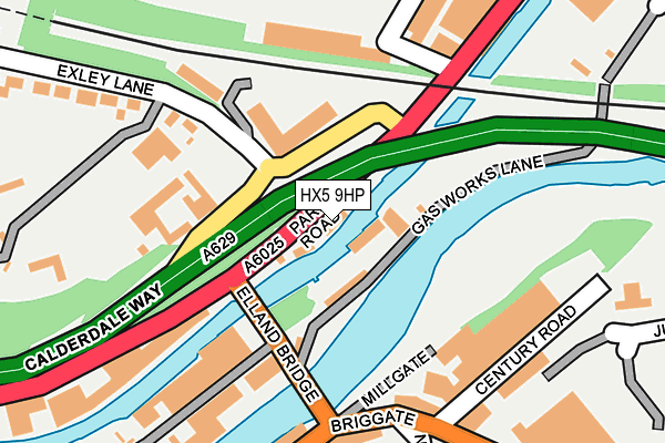 HX5 9HP map - OS OpenMap – Local (Ordnance Survey)