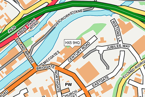 HX5 9HQ map - OS OpenMap – Local (Ordnance Survey)