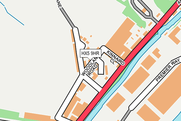 HX5 9HR map - OS OpenMap – Local (Ordnance Survey)