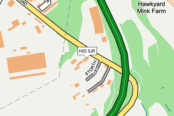HX5 9JR map - OS OpenMap – Local (Ordnance Survey)