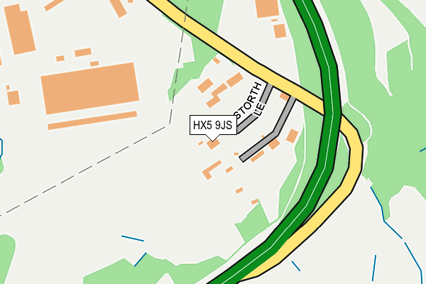 HX5 9JS map - OS OpenMap – Local (Ordnance Survey)