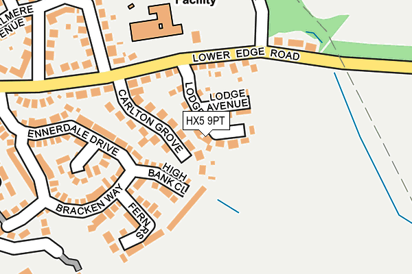 HX5 9PT map - OS OpenMap – Local (Ordnance Survey)