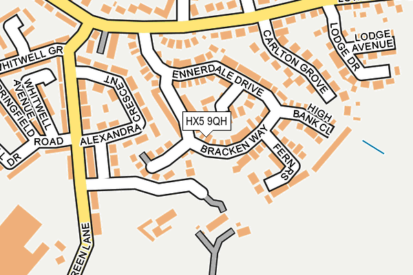 HX5 9QH map - OS OpenMap – Local (Ordnance Survey)