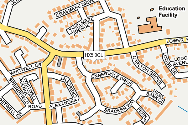 HX5 9QL map - OS OpenMap – Local (Ordnance Survey)