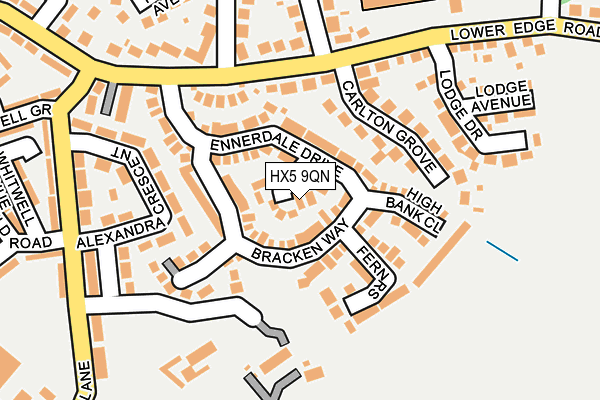 HX5 9QN map - OS OpenMap – Local (Ordnance Survey)