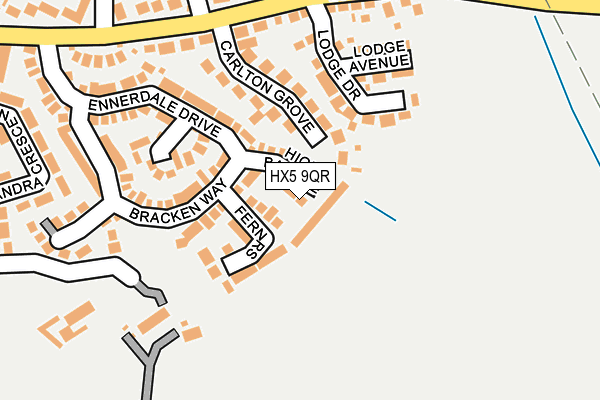 HX5 9QR map - OS OpenMap – Local (Ordnance Survey)