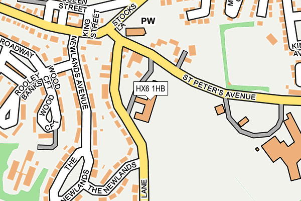 HX6 1HB map - OS OpenMap – Local (Ordnance Survey)