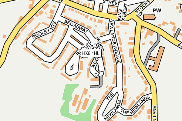 HX6 1HL map - OS OpenMap – Local (Ordnance Survey)