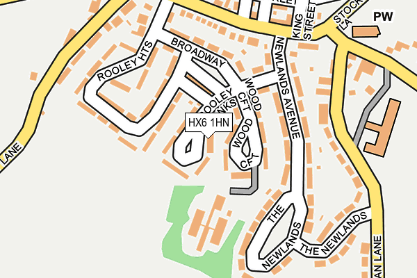 HX6 1HN map - OS OpenMap – Local (Ordnance Survey)