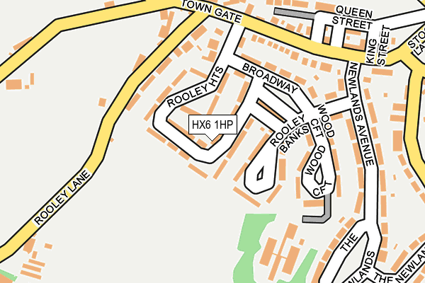HX6 1HP map - OS OpenMap – Local (Ordnance Survey)