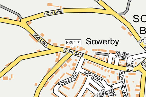 HX6 1JE map - OS OpenMap – Local (Ordnance Survey)