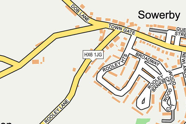 HX6 1JG map - OS OpenMap – Local (Ordnance Survey)