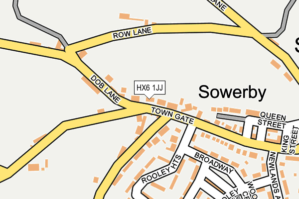 HX6 1JJ map - OS OpenMap – Local (Ordnance Survey)
