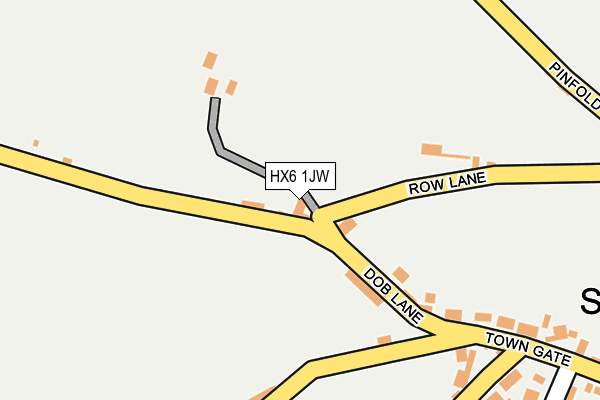 HX6 1JW map - OS OpenMap – Local (Ordnance Survey)