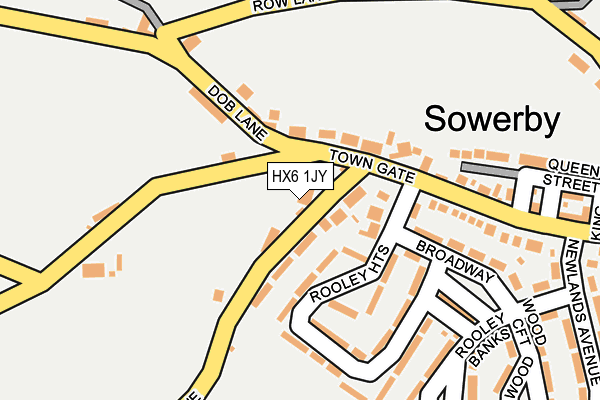 HX6 1JY map - OS OpenMap – Local (Ordnance Survey)