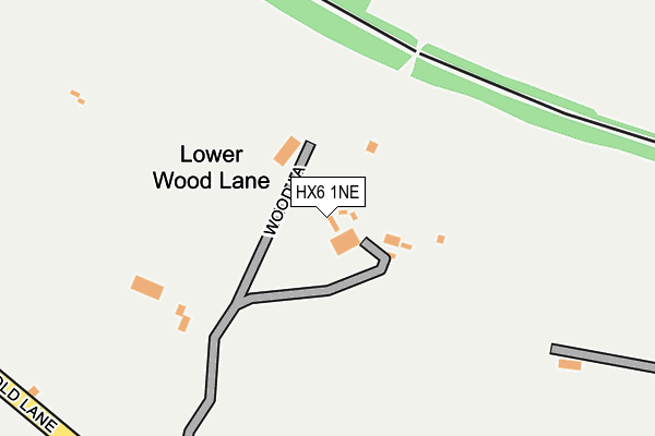 HX6 1NE map - OS OpenMap – Local (Ordnance Survey)