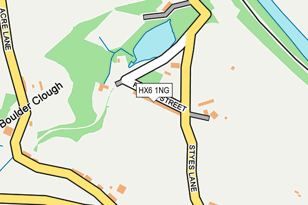 HX6 1NG map - OS OpenMap – Local (Ordnance Survey)