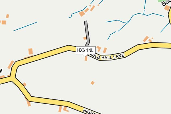 HX6 1NL map - OS OpenMap – Local (Ordnance Survey)