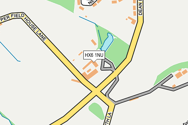 HX6 1NU map - OS OpenMap – Local (Ordnance Survey)