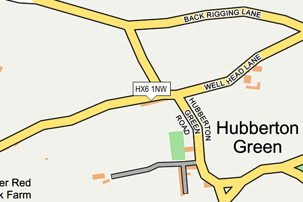 HX6 1NW map - OS OpenMap – Local (Ordnance Survey)