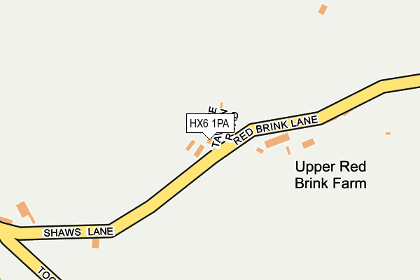 HX6 1PA map - OS OpenMap – Local (Ordnance Survey)