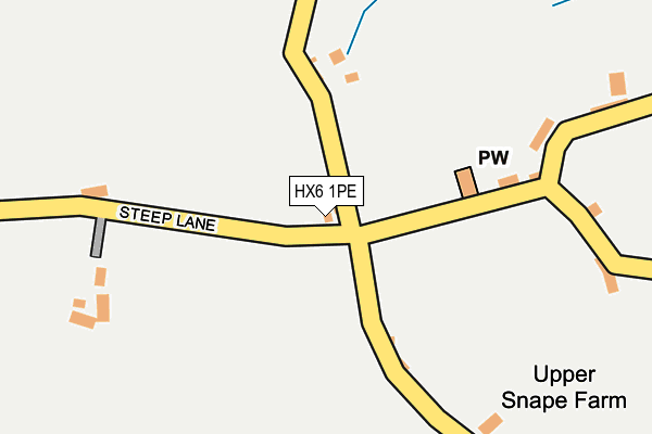 HX6 1PE map - OS OpenMap – Local (Ordnance Survey)