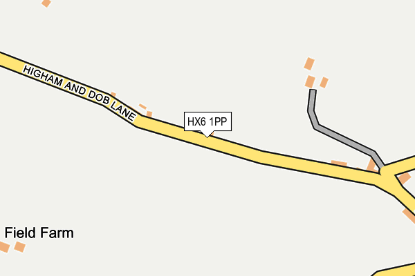 HX6 1PP map - OS OpenMap – Local (Ordnance Survey)
