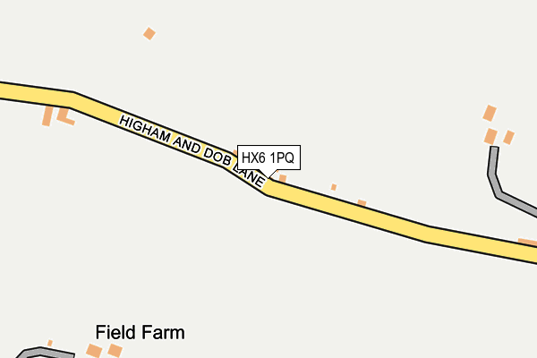 HX6 1PQ map - OS OpenMap – Local (Ordnance Survey)