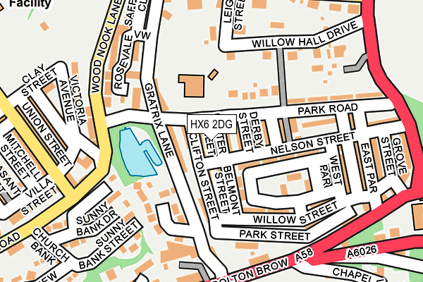 HX6 2DG map - OS OpenMap – Local (Ordnance Survey)