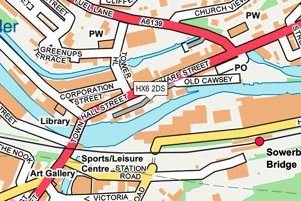 HX6 2DS map - OS OpenMap – Local (Ordnance Survey)