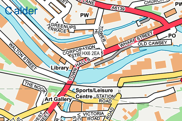 Map of SOWERBY BRIDGE CORK & RIND LTD at local scale