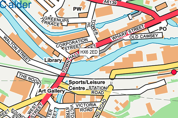 HX6 2ED map - OS OpenMap – Local (Ordnance Survey)