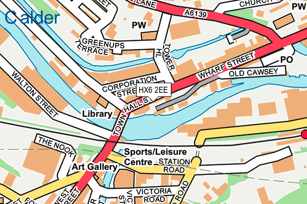 HX6 2EE map - OS OpenMap – Local (Ordnance Survey)