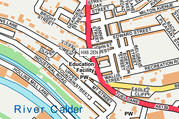 HX6 2EN map - OS OpenMap – Local (Ordnance Survey)